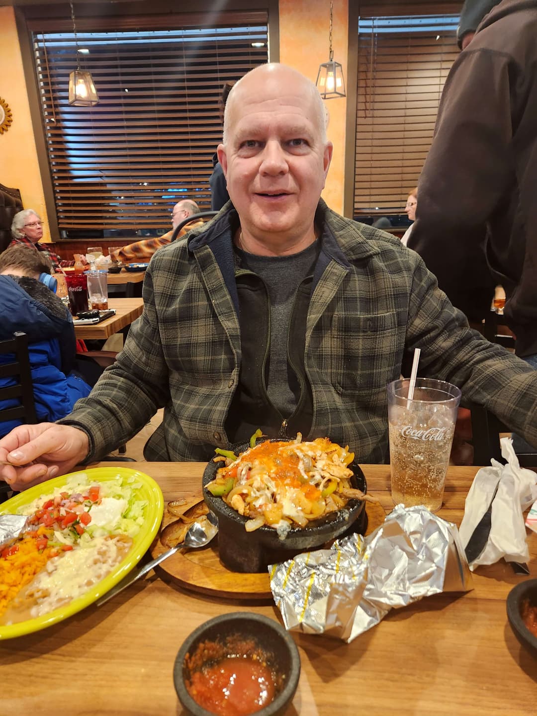 Innkeeper from The Inn at Oxbow Acres in Milan, New Hampshire enjoying a meal at La Casita