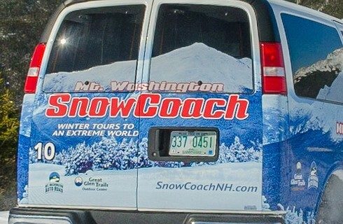 Back of Snowcoach van